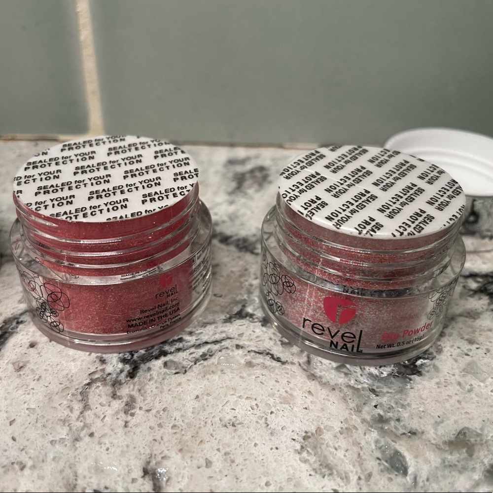 Revel Nail Dip Powder - glitter, new unopened, 2x 0.5 oz
